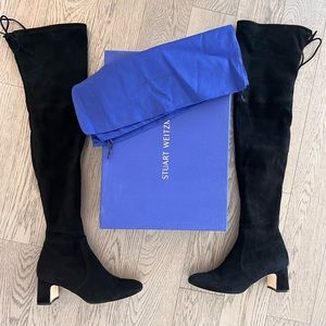 Black STUART WEITZMAN
Genna Suede Over-The-Knee Boots